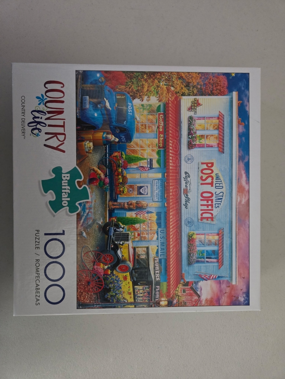 Buffalo David Bitton Country Post Office Puzzle - Blue, Red, Green
